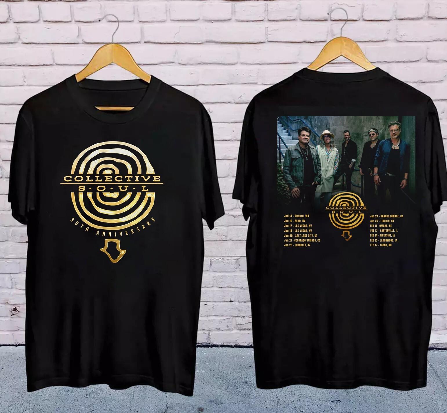 COLLECTIVE SOUL 30th Unniversary Tour 2026 Twoside Black Full Size Cotton PP2028 XXXXL