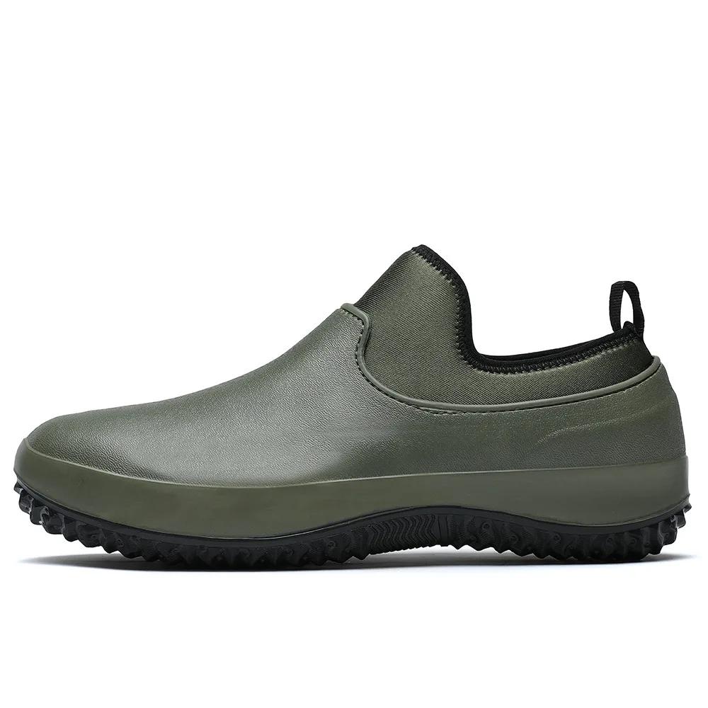 Vintage Kalosze Męskie Buty Robocze Bezpieczne Wodoodporne Męskie Buty Kucharza Botki dla Pary Wsuwane Buty Ogrodowe Duży Rozmiar 48