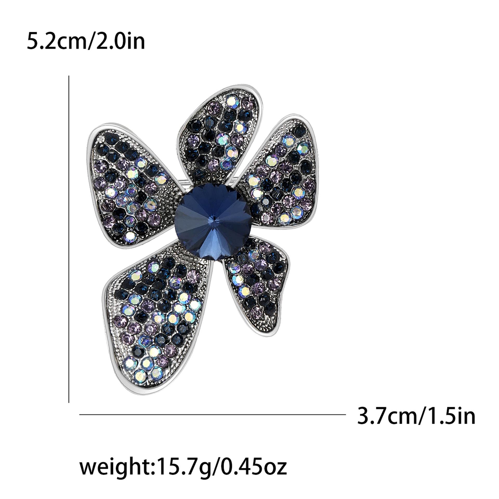 

Популярная ретро-брошь из сплава с бриллиантами в виде цветка, высококачественная элегантная женская одежда, корсаж, ювелирные изделия, булавка в виде растения