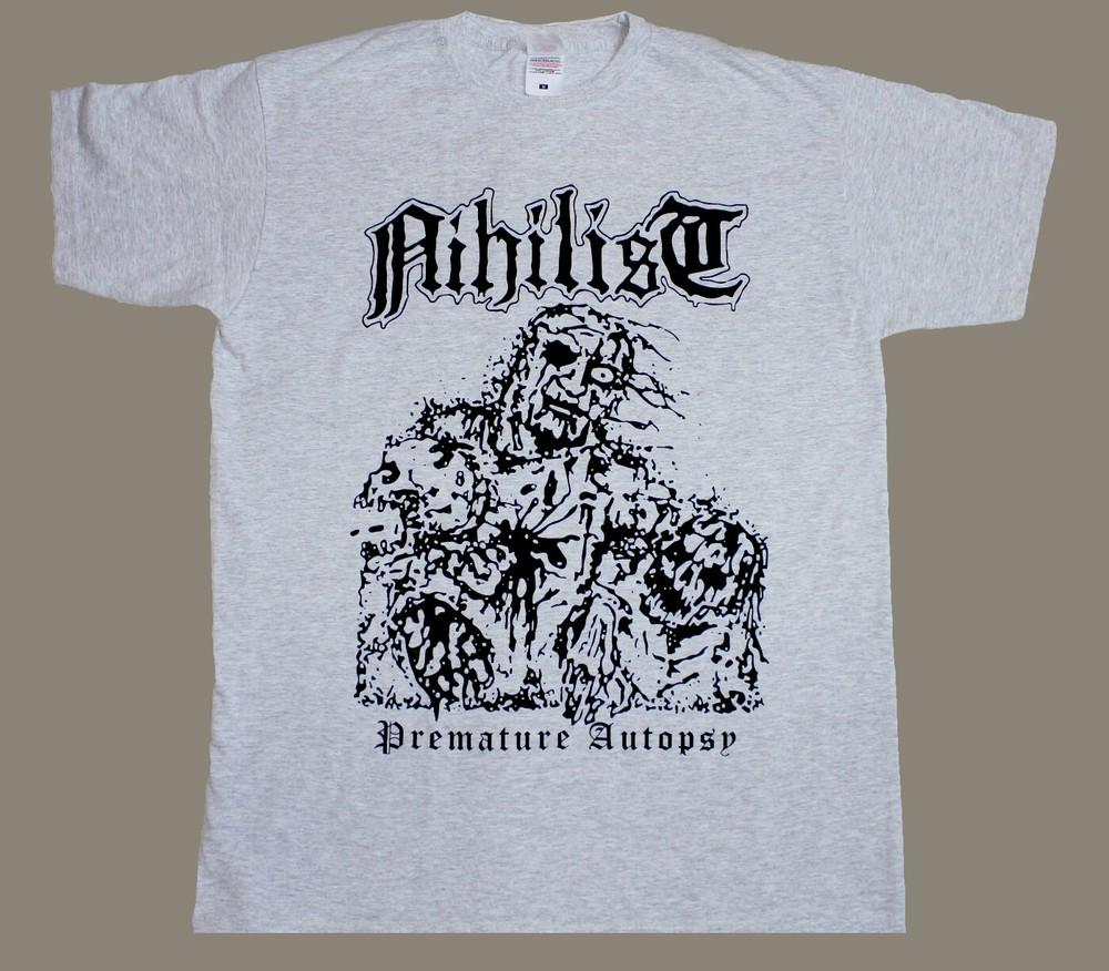 NIHILIST PREMATURE AUTOPSY ENTOMBED UNLEASHED MORBID DEATH GRAY TSHIRT Unisex T-Shirt S