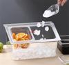 square plastic acrylic transparent box basin tray with lid jam seasoning box milk tea shop gn tray Storage pan with rack tray