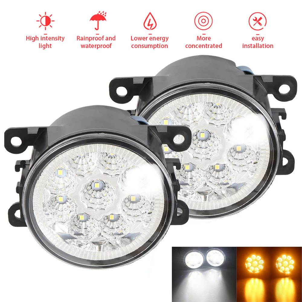 2pcs LED Front Fog Light for Mitsubishi L200 K74 2005 Onwards Outlander WT 9W 12V H11 Driving Fog Lamps