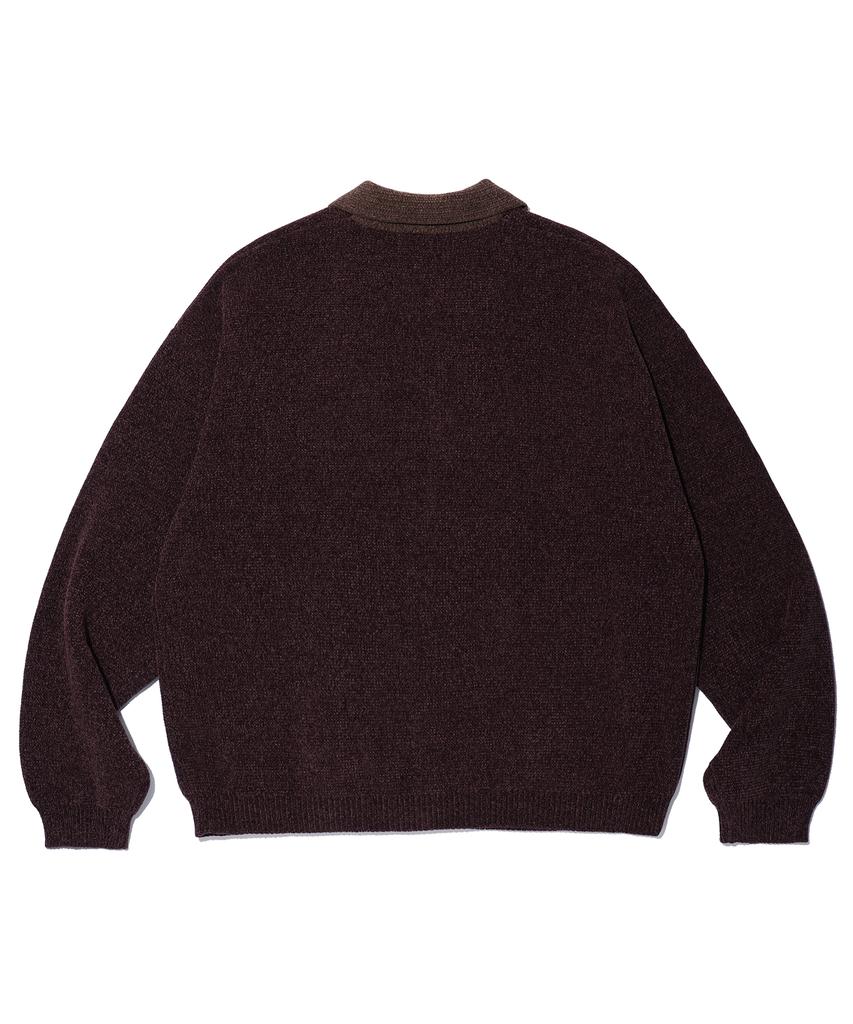 CRITIC Work Jacket Knit Zip Up Purple
