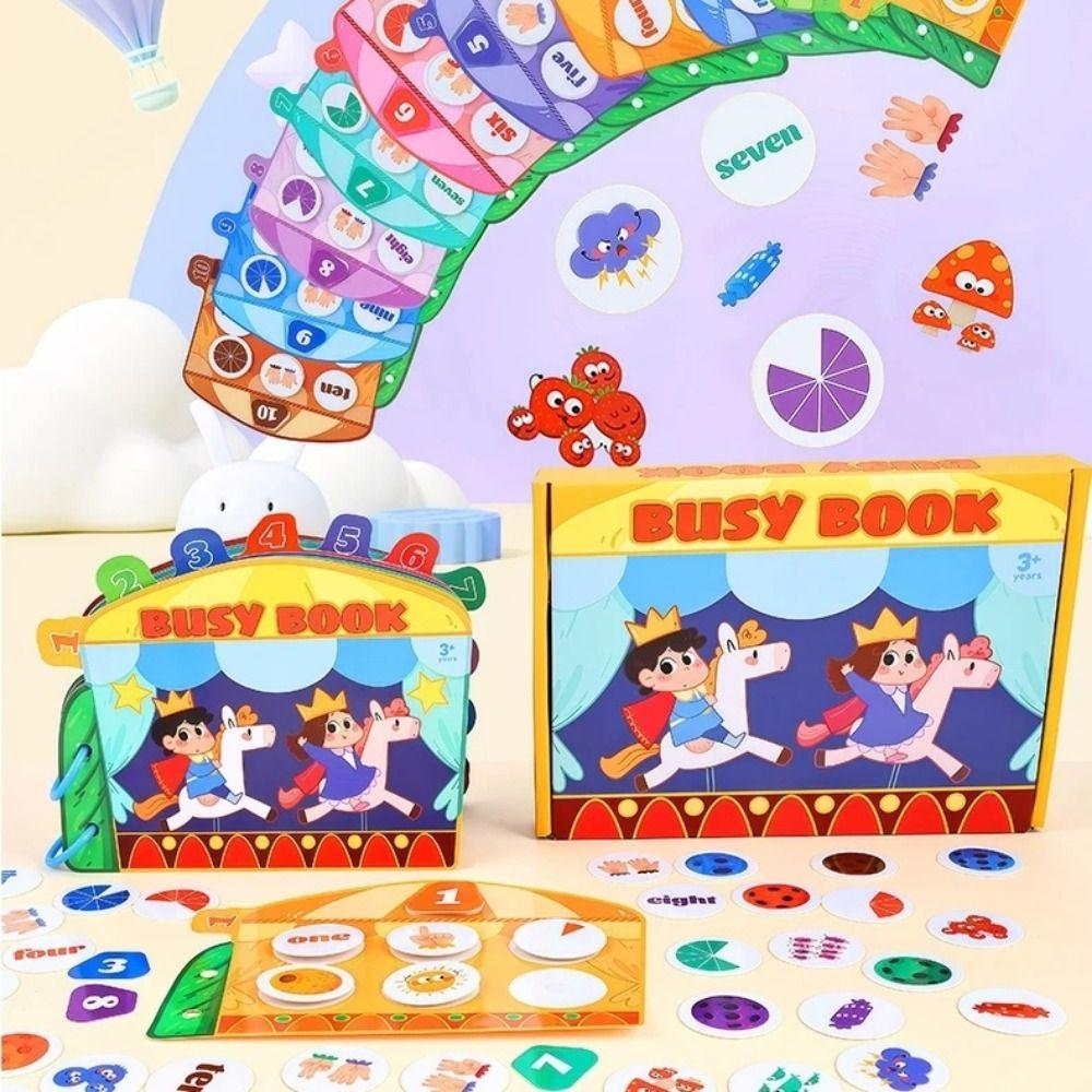 1-10 Quantity Word Cognition Digital Cognitive Quiet Book DIY Kids Busy Book Toy  Birthday Gift