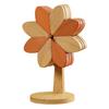 5Pcs/Set Wooden Coasters Set with Stand Pinwheel Shape Changeable Design Heat-resistant Coasters Kitchen Dining Decor