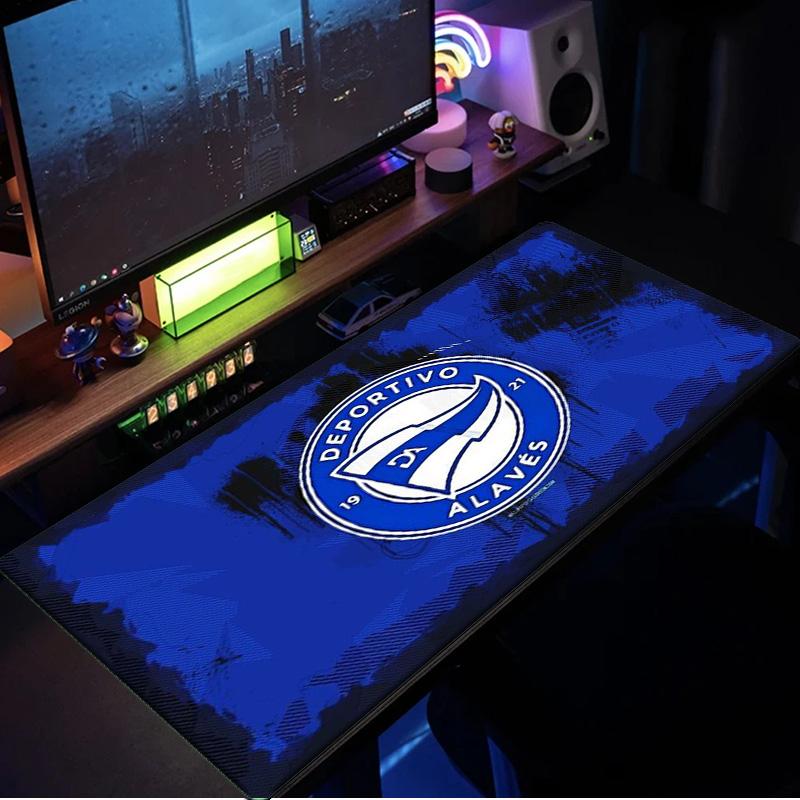 Deportivo Alaves Emblem mouse pad, rubber base, esports desk mat, mouse pad for gamers and office use, gaming desk , easy to clean mat