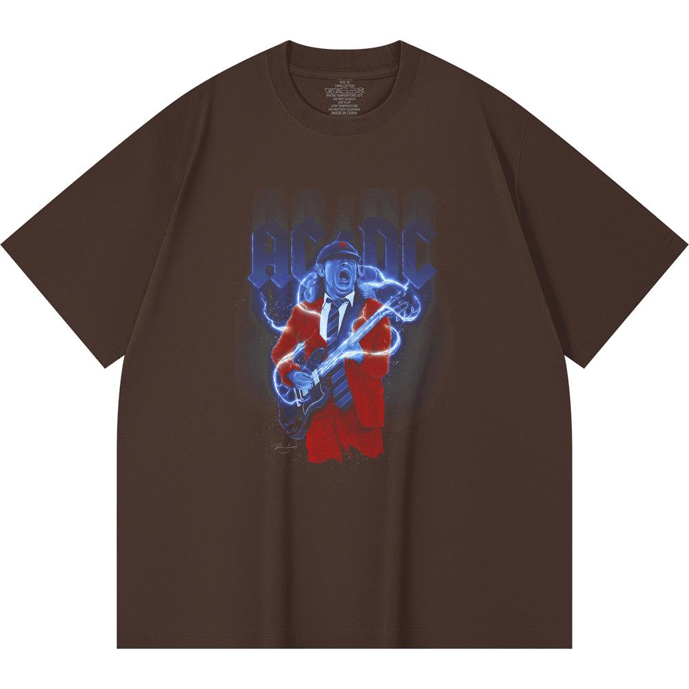 230 Gsm 100% Cotton Heavy Metal T-Shirt  Rock Band Popular Music Print Unisex Heavy Cotton T Shirt