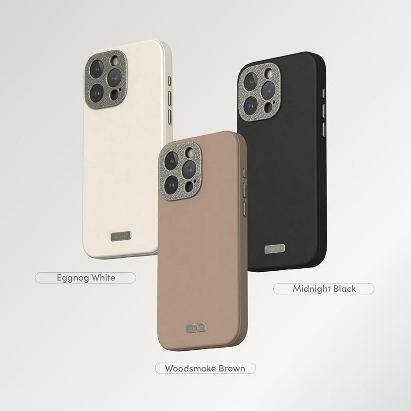 Moshi Napa MagSafe - iPhone 15 Plus Leather Case (Midnight Black)