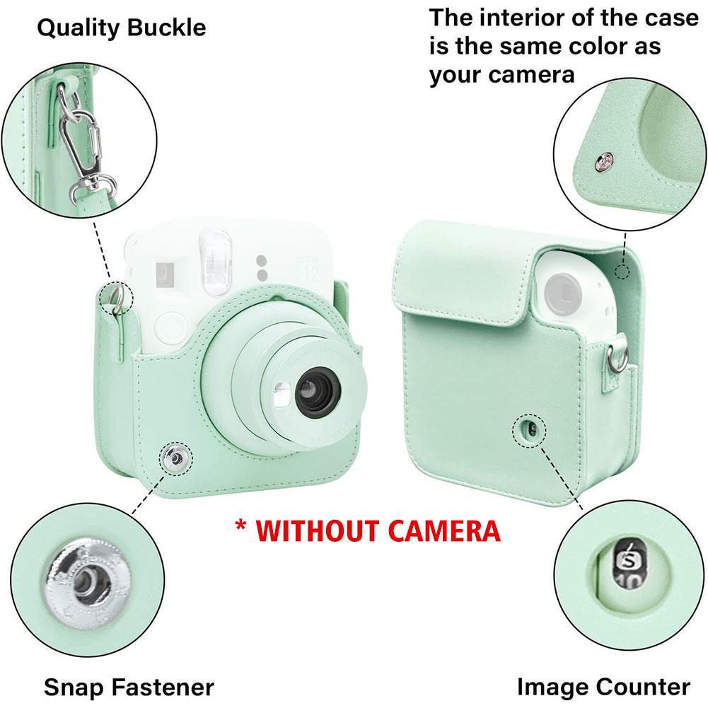 Polaroid Fuji Mini12 Solid Color PU Shoulder Camera Bag & Protective Case