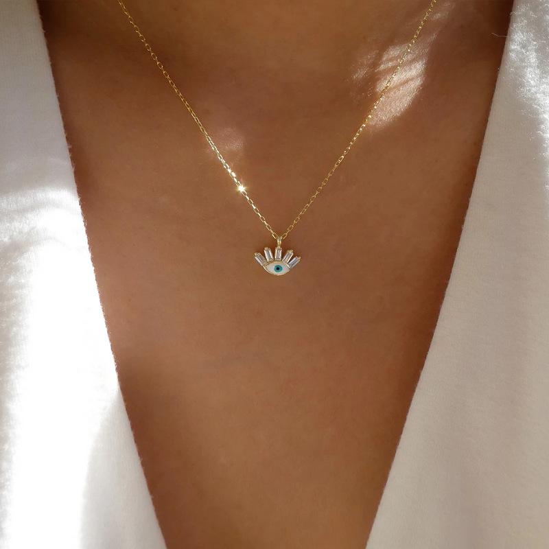 

Горячая Распродажа Электронная коммерция Ювелирные изделия Подвеска Глаз Глаз Ангела Высокий Смысл Бриллиант Глаз Дьявола Ожерелье Женское