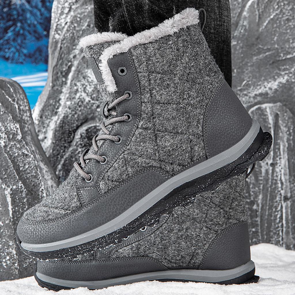 TUINANLE Men Winter Shoes Snow Boots Cold Winter Women Ankle Boots Non-slip Cotton Shoes Plus Size 45