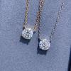 1-3CT Moissanite Diamond Pendant Women's Necklace Original 925 Sterling Silver Jewelry Gold Lady Necklace Chain