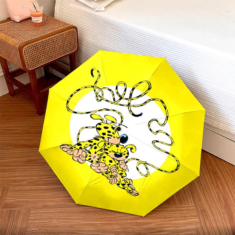Marsupilami Pattern Pattern New Style Umbrella, 1 Piece Automatic Folding Umbrella, Portable Foldable Travel Umbrella, Outdoor Umbrella,Birthday Gift