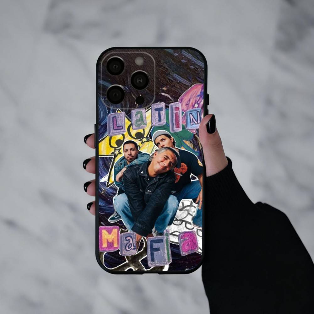 L-Latin Mafia  Phone Case For iPhone 17pro,16,15,14,13,12,11 Plus,Pro Max,XS,Soft Silicone Black Cover