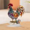Acrylic Chicken Decor 2D Festive Atmosphere Attractive Unique DIY Table Decoration for Home Businesses Restaurant Corner Cabinet