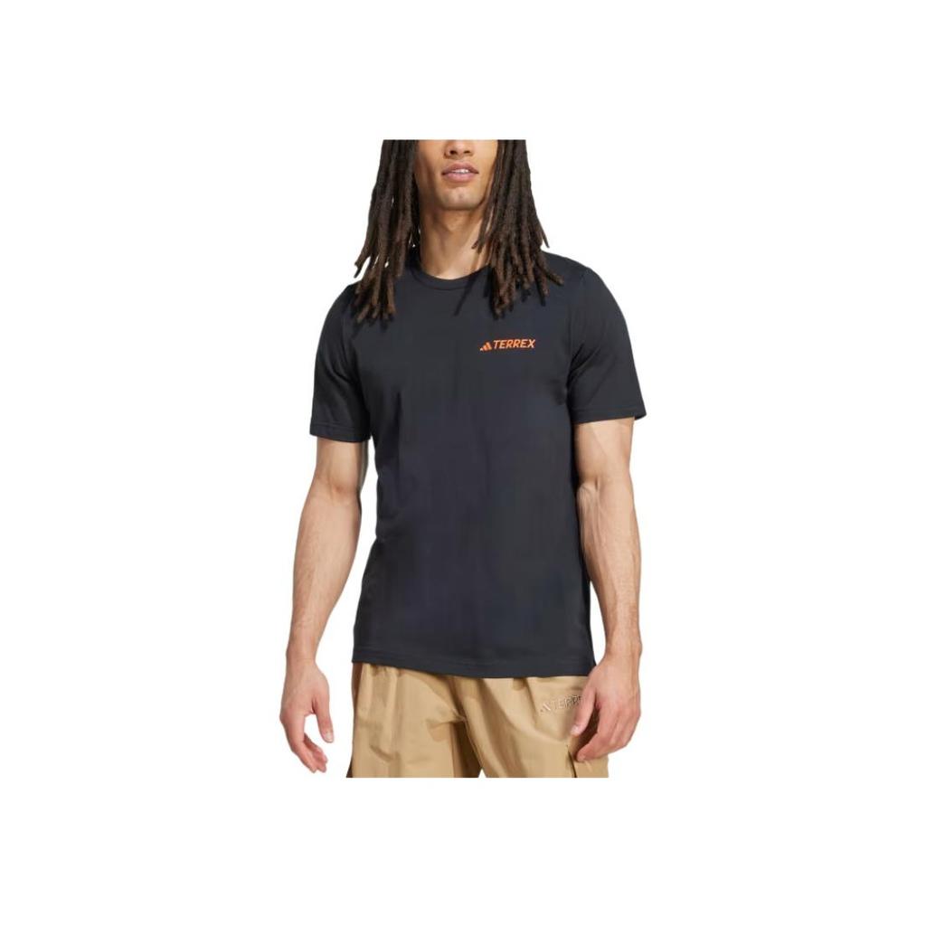 Adidas Terrex Graphic Cotton Lightweight Fashion Versatile Short Sleeve T-Shirt Men Tops JW3558