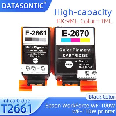 Epson WorkForce WF-100W WF-110W Yazıcı için T2661 T2670 Premium Renk Uyumlu Mürekkep Kartuşu ile uyumludur (AB) kartuşlar