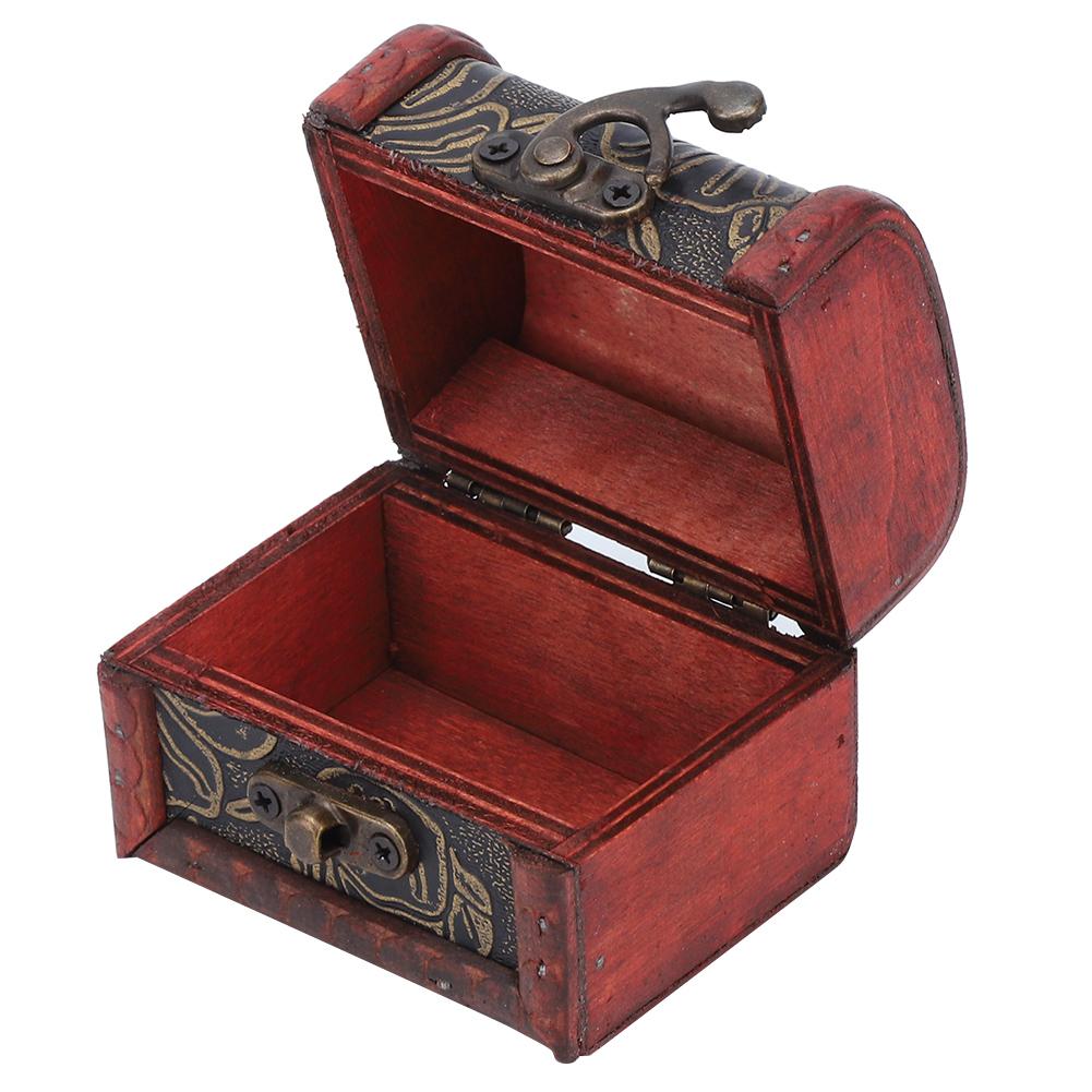   Wooden Jewelry Storage Box with Clasp, Vintage Handcrafted
