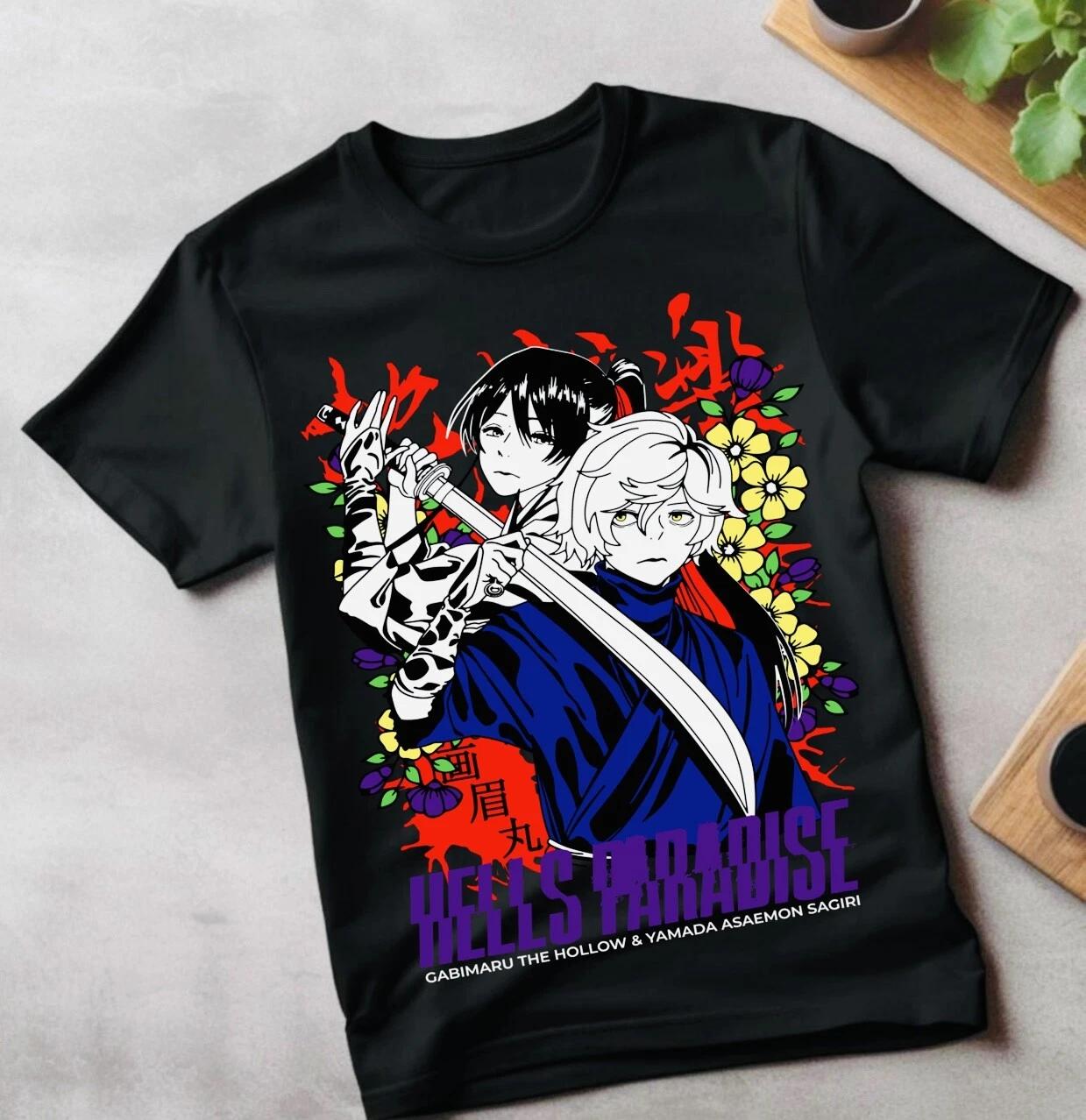 Унисекс футболка Hell s Paradise Jigokuraku Аниме Манга Каваи Смешной Подарок Футболка 4XL