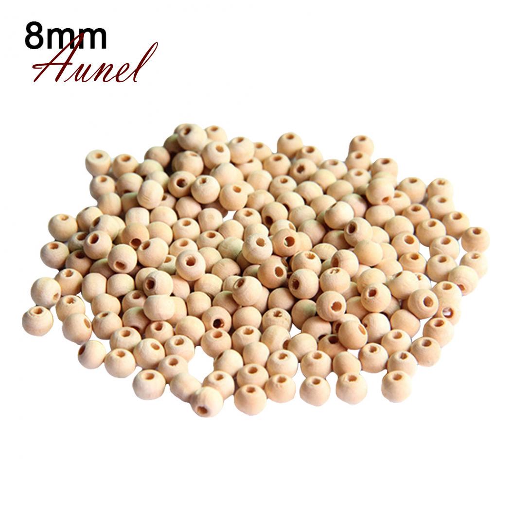 

100шт украшения одежды с поделкой из натуральных деревянных шариков своими руками 8mm