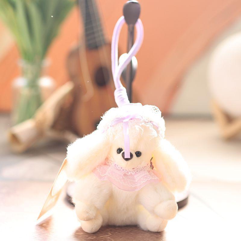 Plush Dog Keychain With Soft Pp Cotton Filling For Kids And Adults Purple