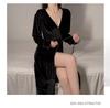 Guiruo Velvet Lace-Up Robe & Sexy Pleated Cuffs Suit for Autumn/Winter