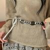 Ceinture de taille bohème en métal Chaîne de taille perlée Ceinture tendance style ethnique Vacances