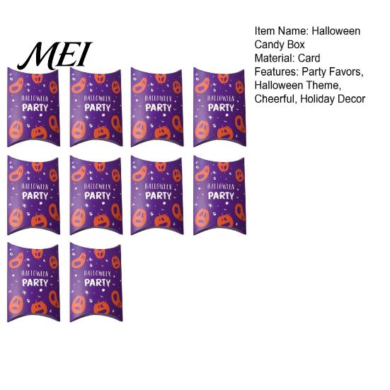 Holiday Paper Treat Bags 10 Pcs Halloween Cardboard Candy Boxes for Kids, Cute Trick or Easy Assemble Party Supplies Containers Snacks Cookie