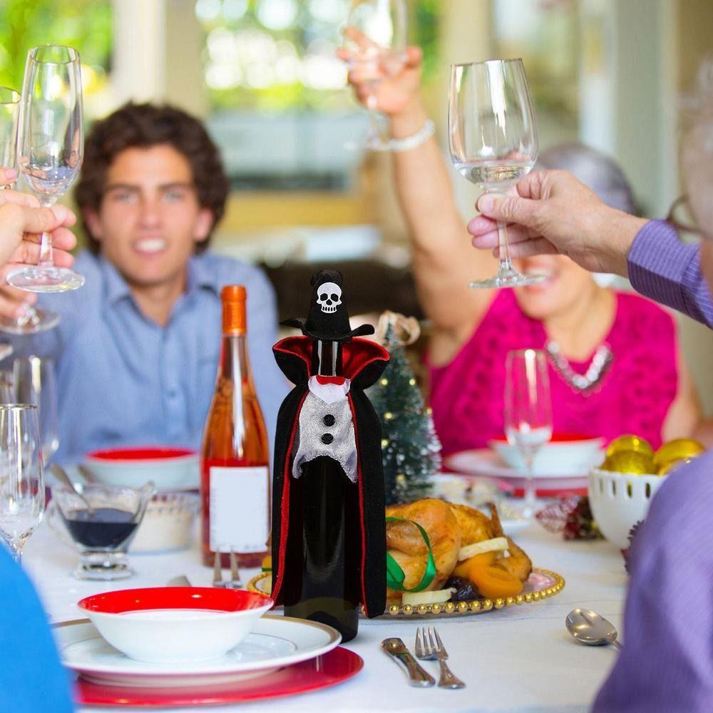 Funny Halloween Wine Bottle Covers Fun Cape Design Red Wine Bottle Bag  Halloween Supplies