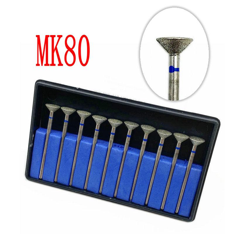 

10 шт. тип MK, стоматологическая часть, гальванический алмазный точечный полировщик, стоматологические алмазные боры HP, набор роторных боров HP, стоматологическая лаборатория MK80