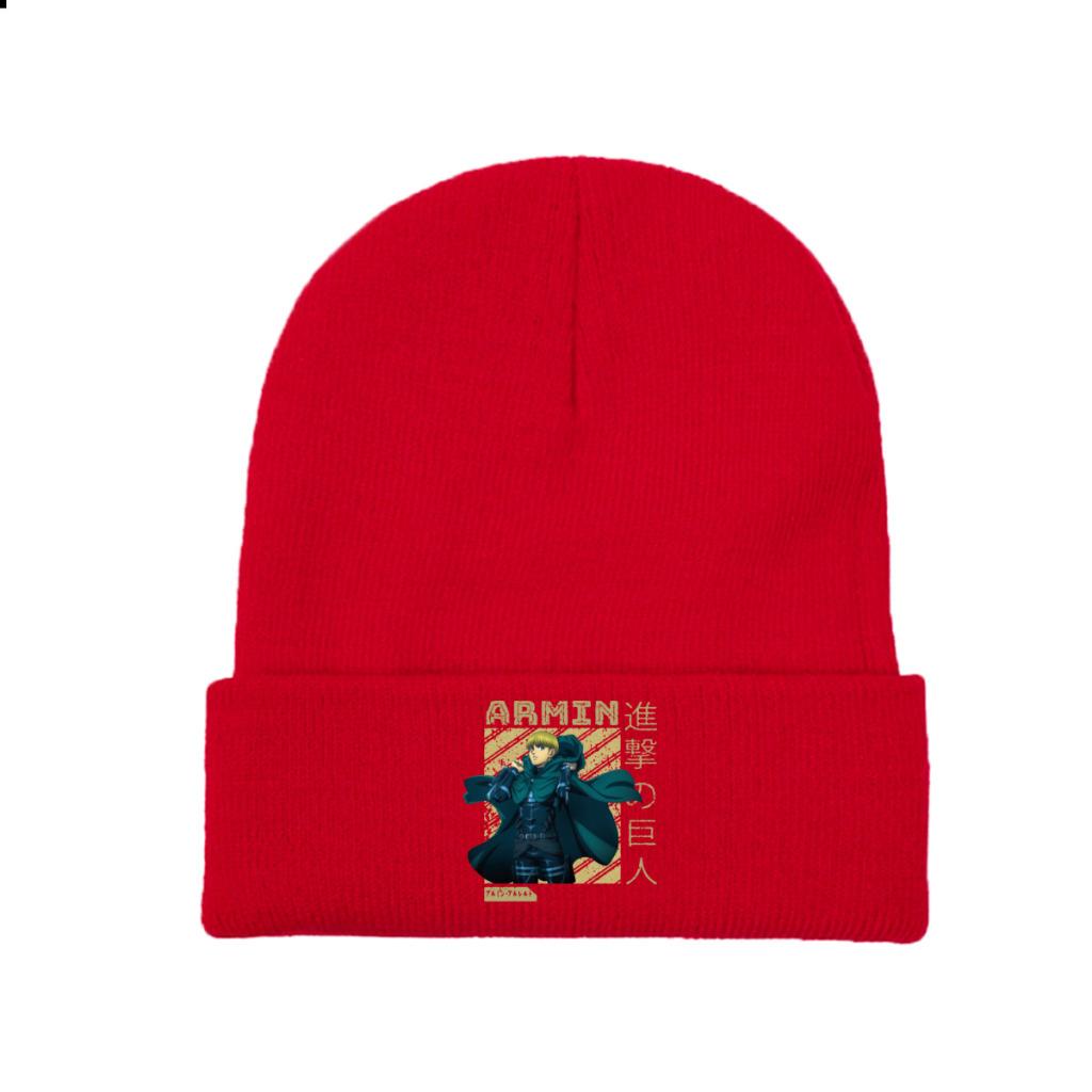 ARMIN from Attack On Titan Knitted Hat for Women Unisex Skullies Beanies Autumn Winter Hat Anime Hip Hop Melon Cap