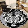 1pc Tiger Wildcat Office Round Area Rug, Under Office Chairs Bedroom Living Room Home Decor, Room Deco