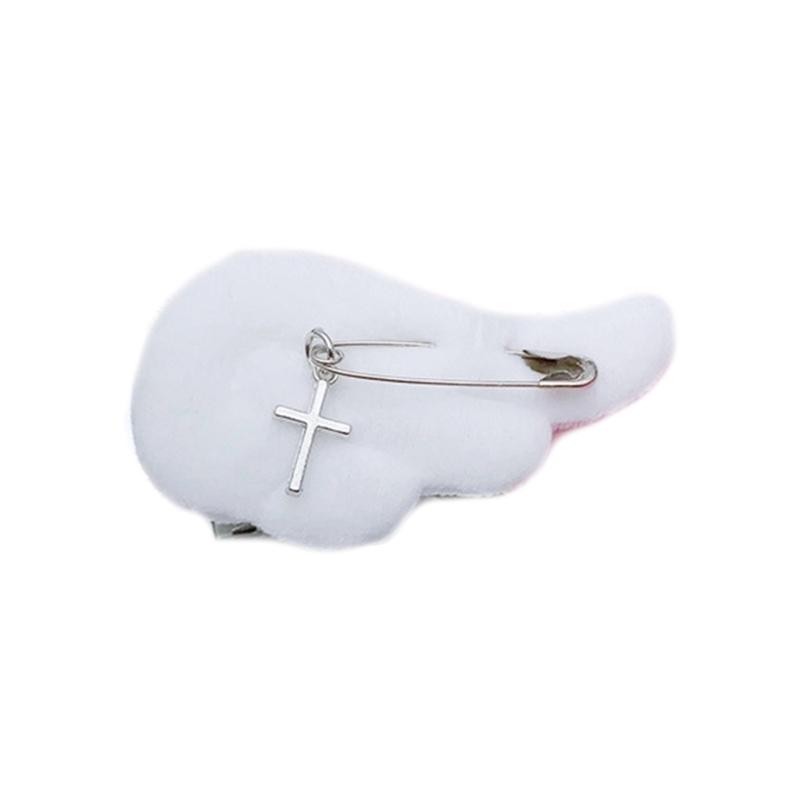 

1/2pcs Cute Plush Angel Wing Hair Clip Heart/Crosses Hair Pins Plush Clips Simple Hair Ornament Side Clips Hair Accessories