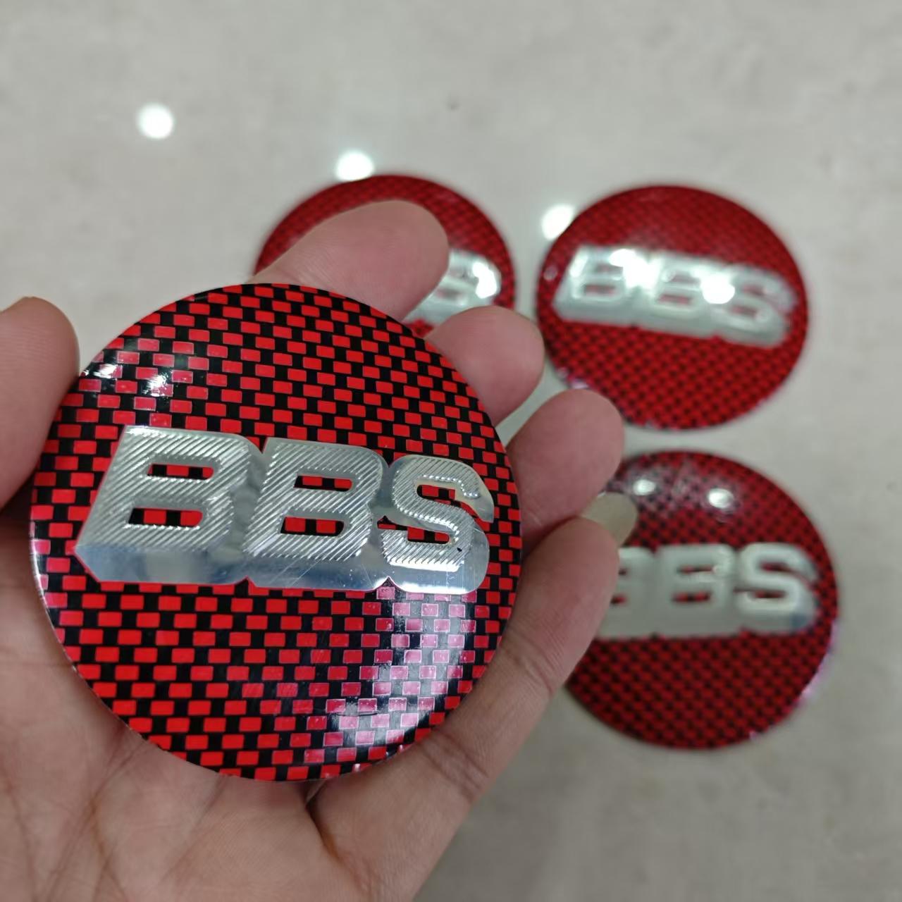 

4pcs Curved Surface Stickers 45mm 56mm 60mm 65mm Car Wheels Center Cap Hub Stickers for BBS Center HubCap Sticker Accessories 45mm