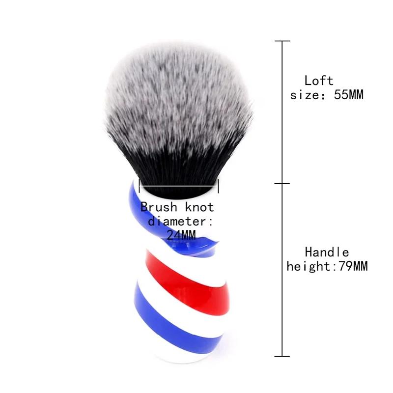 Yaqi New Barber Pole Style 24mm Tuxedo Knot mens Shaving Brush For Mens Shaving