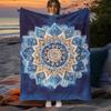 Bohemian Mandala HD Print Lightweight Flannel Throw Blanket - Soft, Warm & Durable for Travel, Camping, Outdoor, Living Room, Of