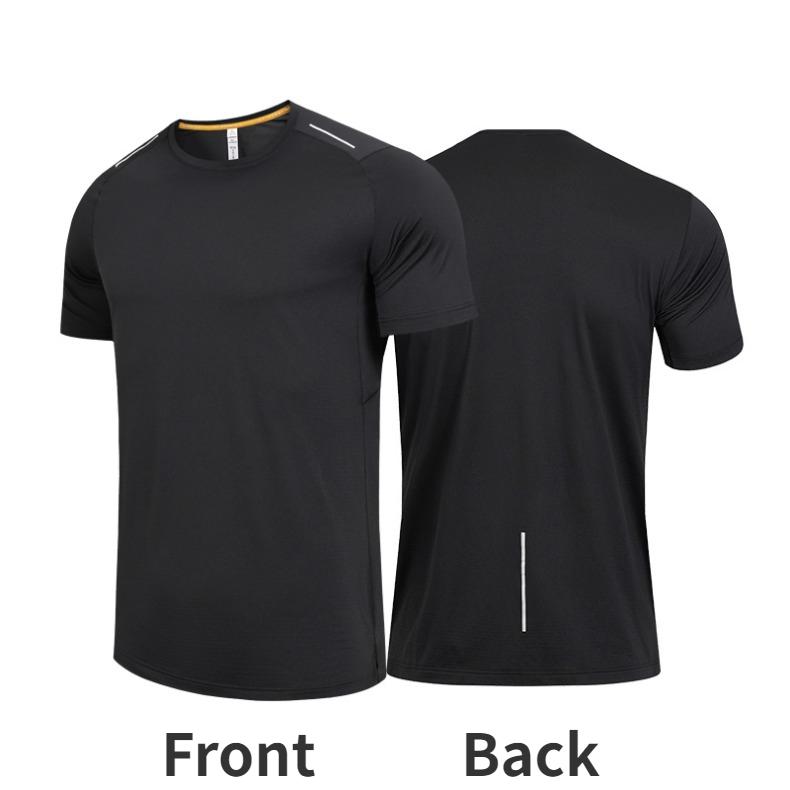 Mens Running Short Sleeve Tees Gym Jogging Tops Outdoor Cycling Sweatshirt Muscle Fit T-shirt for Man Trainin Dry Fit Sweatshirt