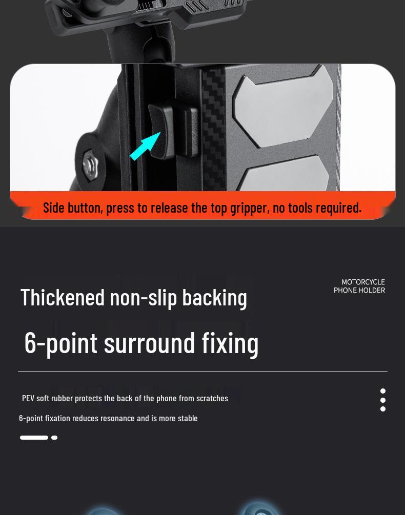 Universal Shock-Absorbing Phone Holder for Pedal Electric Motorcycles & Scooters