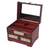 Large Jewelry Box Large Size Multi Layers Durable Wood PU Leather Vintage Design Vintage Jewelry Box for Jewelry Cards