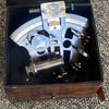 Solid Brass Nautical Ship Instrument Astrolabe Marine Sextant with Leather Box Maritime