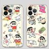 Cute Crayons Shinchan Case for iPhone 17 Pro Max XR 13 Pro 15 12 Mini 7 8 Air 16 14 Plus XS Max 11 Soft Phone Cover