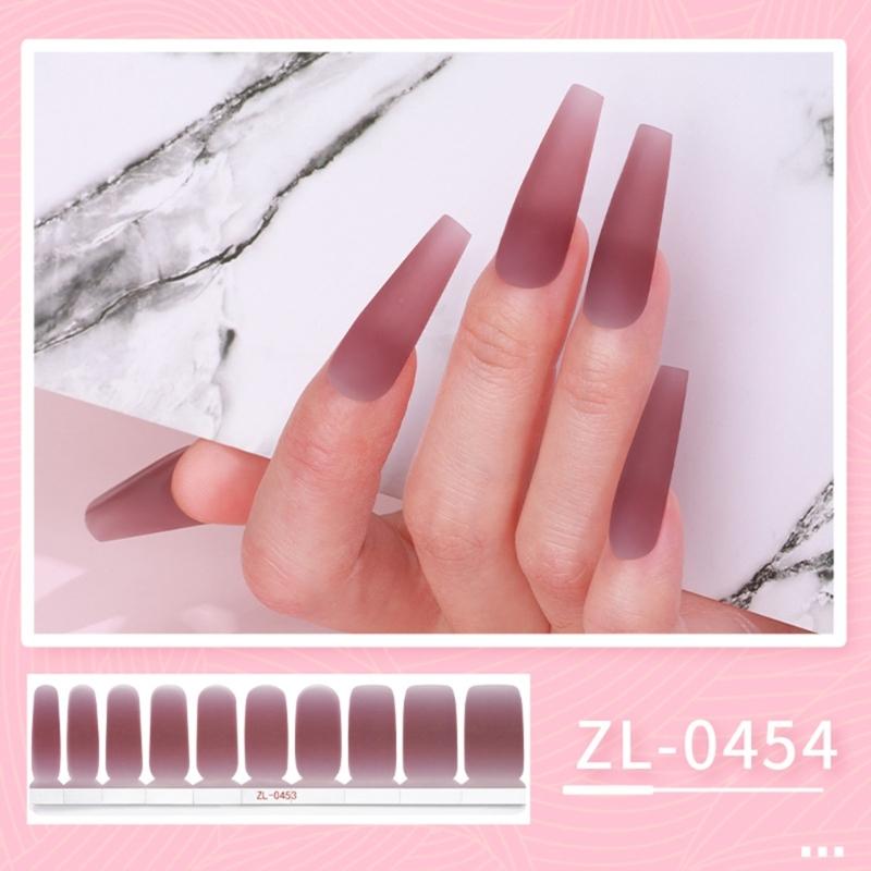 20PCS Full Nail Polish Strips Nail Wraps Decal Adhesive Nails Stickers False Nail Design Nail Polish Strips for Women