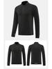 Men's Quick-Dry Half-Zip Stand-Collar Sweatshirt for Autumn/Winter Running and Training.