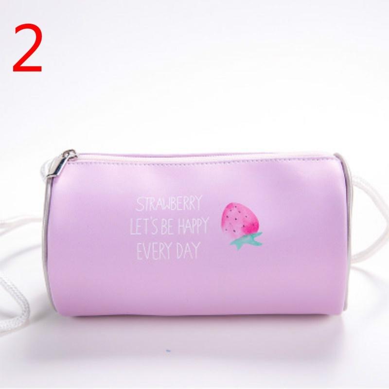 

Женская сумка маленькая свежая и милая с принтом клубники сумка из искусственной кожи милая летняя бочкообразная 2