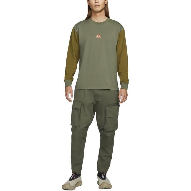 Nike T Shirts Men's Green Crew Neck Moderate Straight Fit DO9682-222