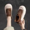 Fashion GKTINOO Women Casual Shoes Fashion Breathable Genuine Leather Shoes Sneakers Lace Up Women Flat Shoes Female Footwear