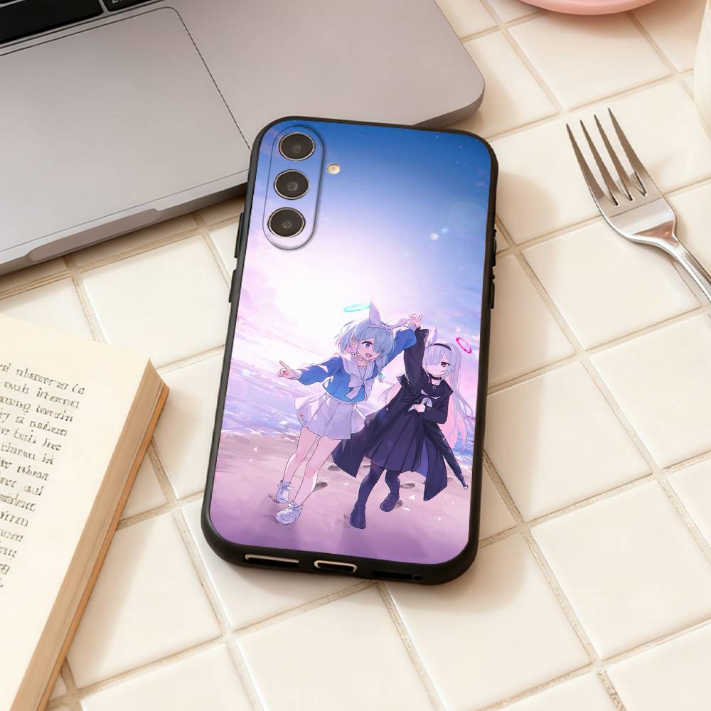 B-Blue Archive Anime The Animation  Phone Case For Samsung Galaxy A73,A72,A71,A70,A53,A52,A51,Others Soft Black Shell