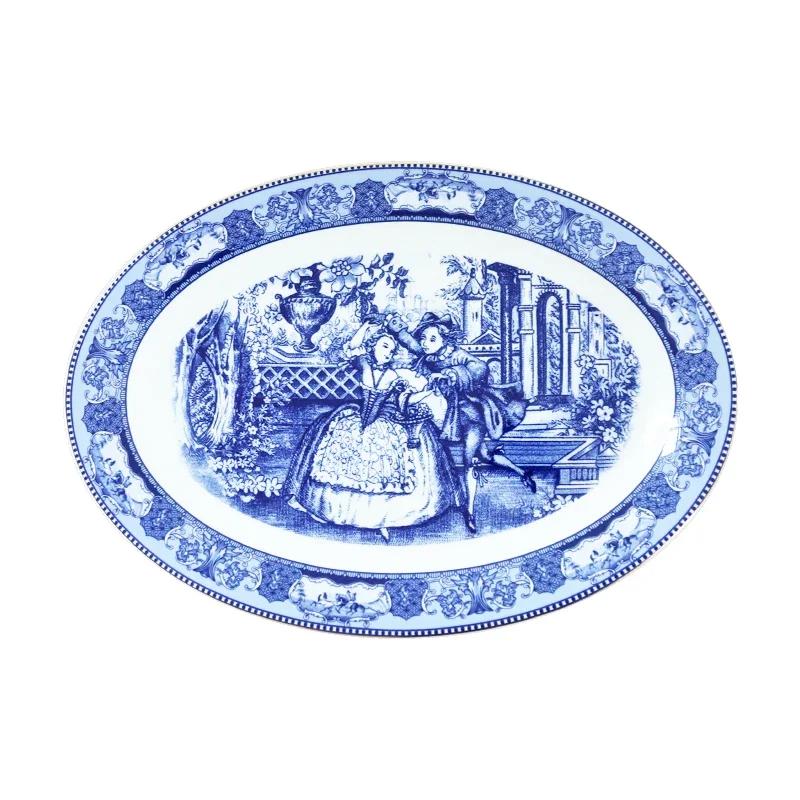 Blue Downton Abbey Food Plates, French Retro Tea Cup Set, Bowls, Dinner Plates, Fruit Tray, Fish Dish, Tableware, Dinnerware