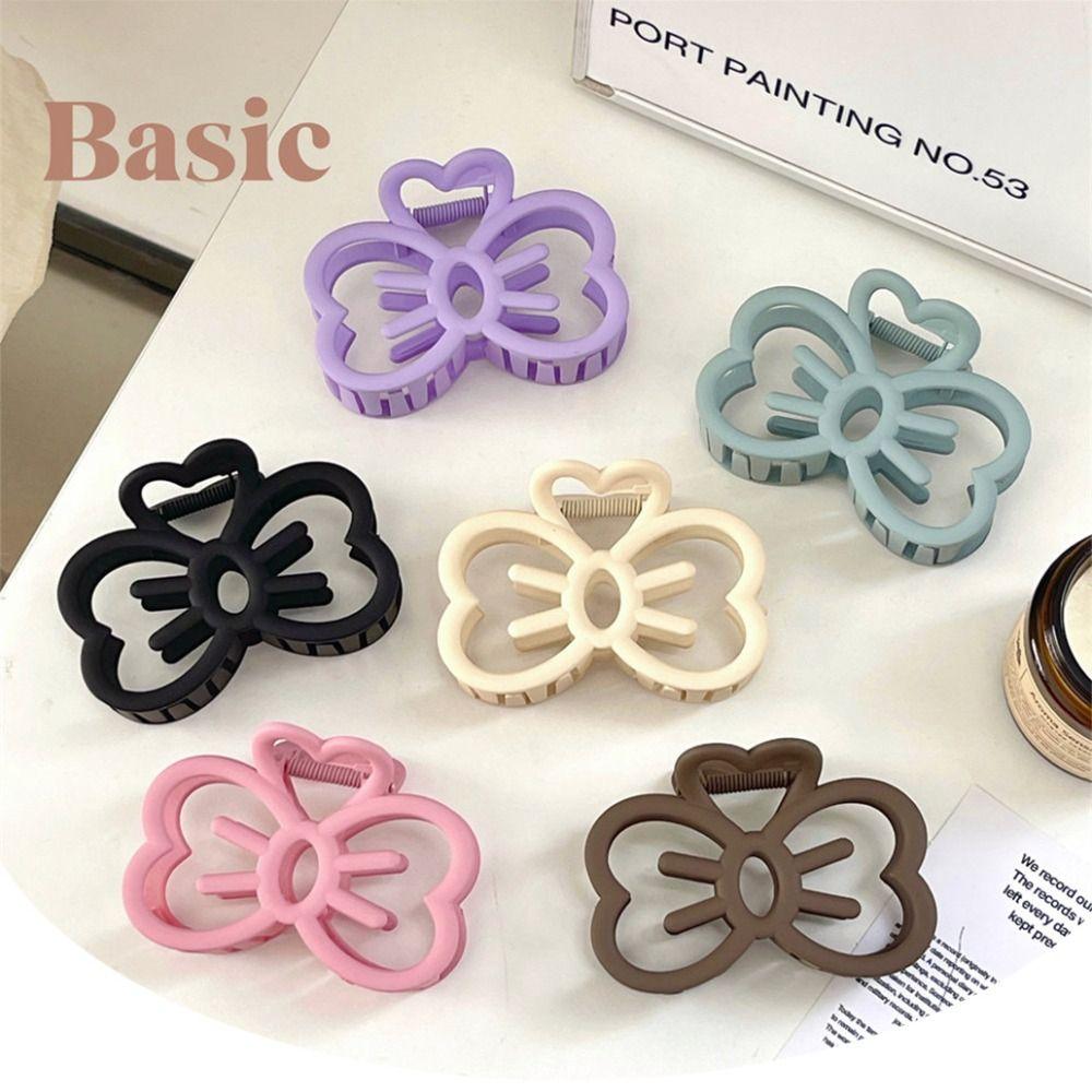 Bow Cat Hair Clip Candy Color Large Shark Clip Cute Bowknot Hair Claw  Girl