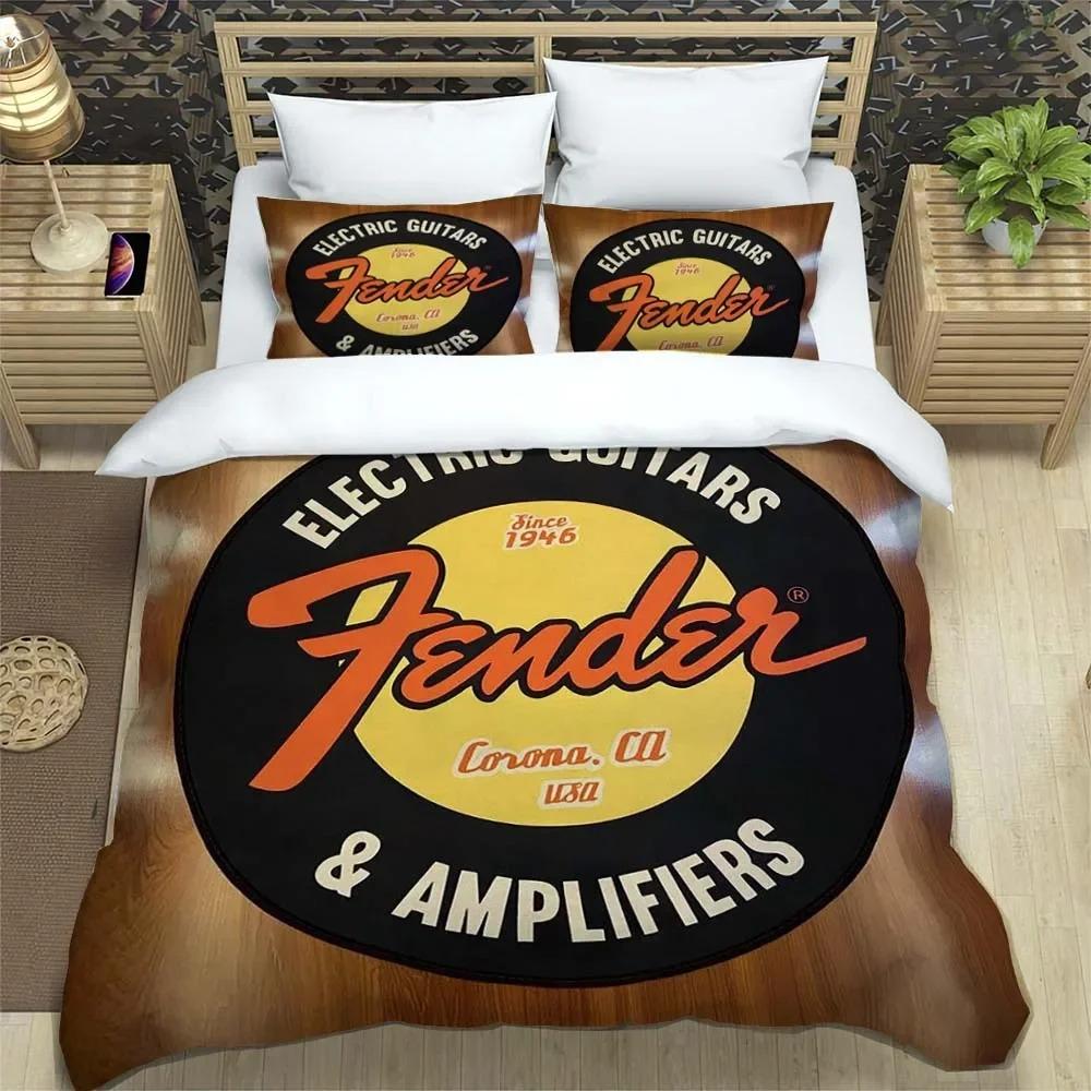 Fender Musik Gitarre Fashion 3D Printed Bedding Queen Bedding Set Customized King Size Bedding Set Soft And Comfortable